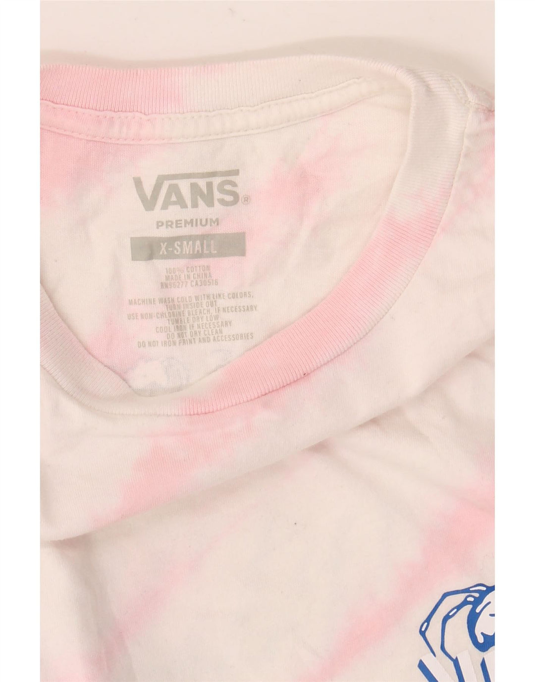 Vans Masculino Premium Top Manga Longa XS Branco Tie Dye Algodão