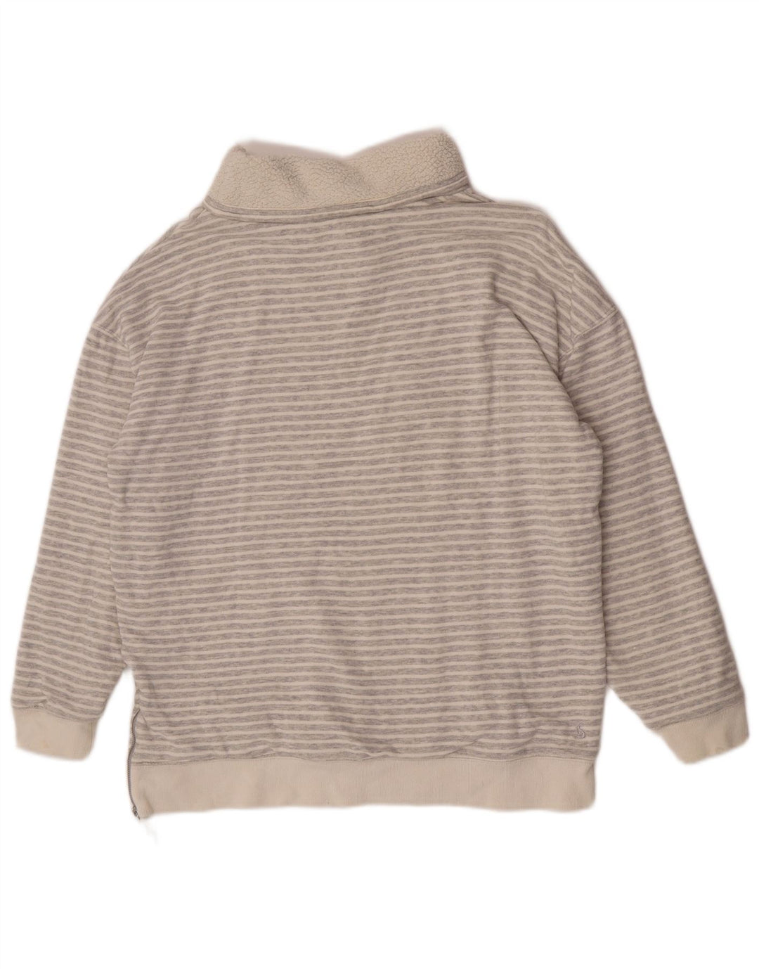 Suéter feminino Joules com gola redonda e risca de giz cinza médio Reino Unido 12