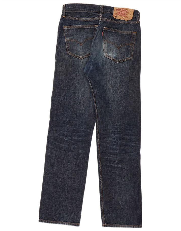 Calça jeans feminina Levi's 501 Straight W31 L32 azul marinho