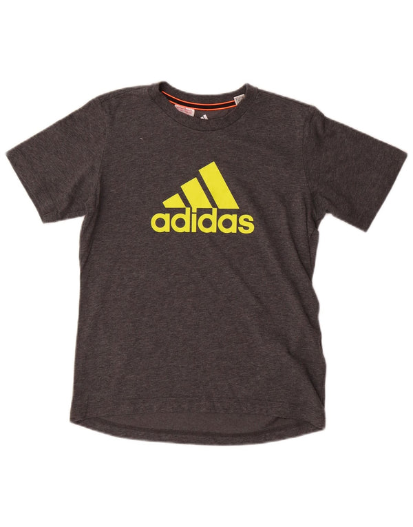 Camiseta Adidas Meninos Graphic Top 11-12 Anos Cinza Algodão