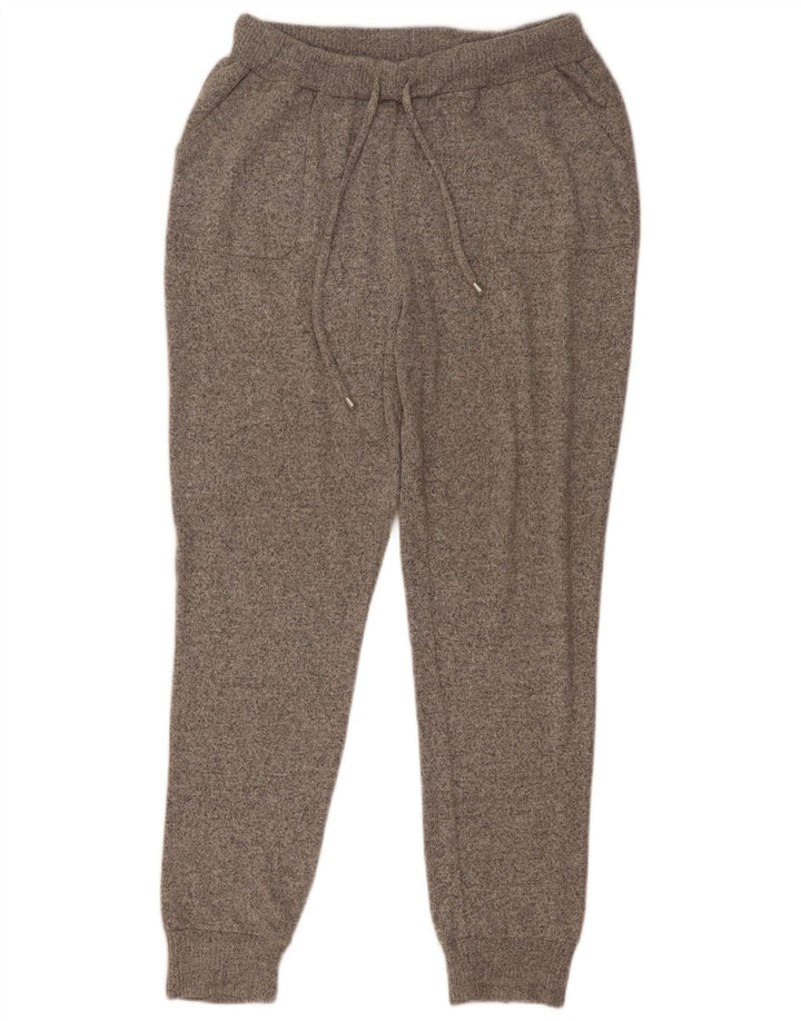 Calça de treino feminina Lipsy Joggers UK 12 poliéster manchado cinza médio