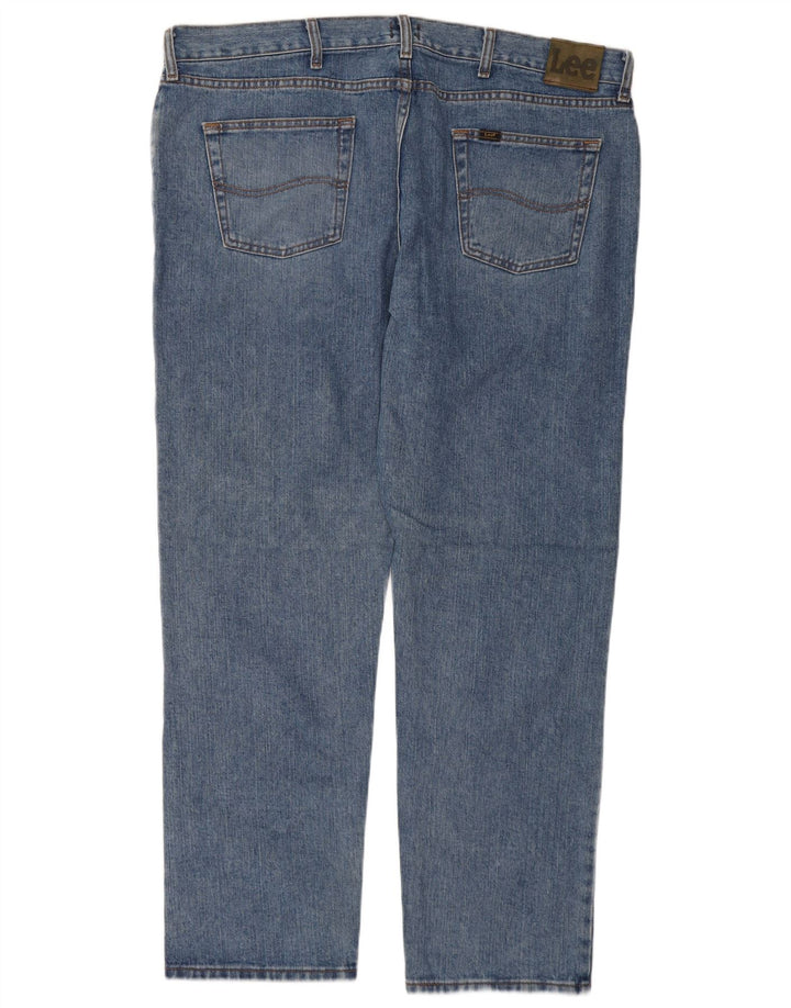 LEE Mens Slim Jeans W42 L32 Azul Algodão