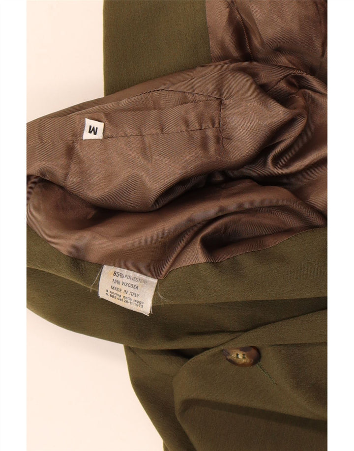 Jaqueta Blazer Masculina Vintage com 1 Botão Reino Unido 38 Poliéster Cáqui Médio