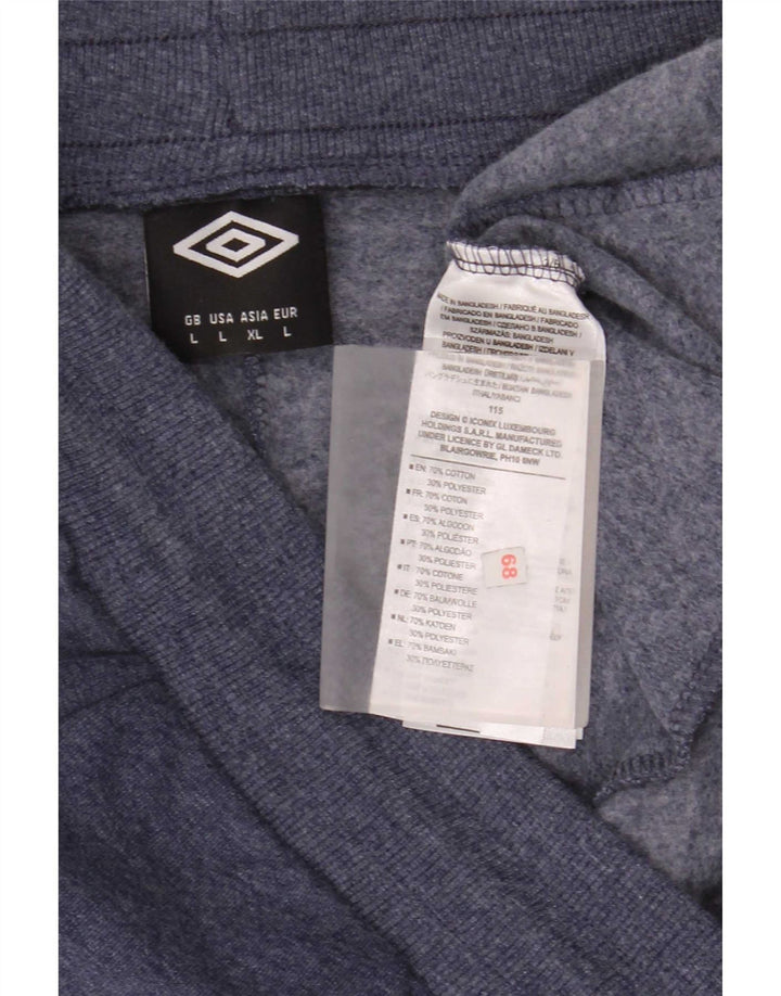 Calça de treino masculina Umbro Joggers grande algodão azul