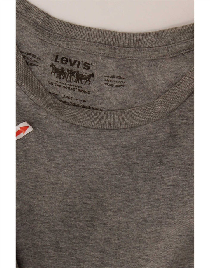 Camiseta masculina Levi's grande algodão cinza