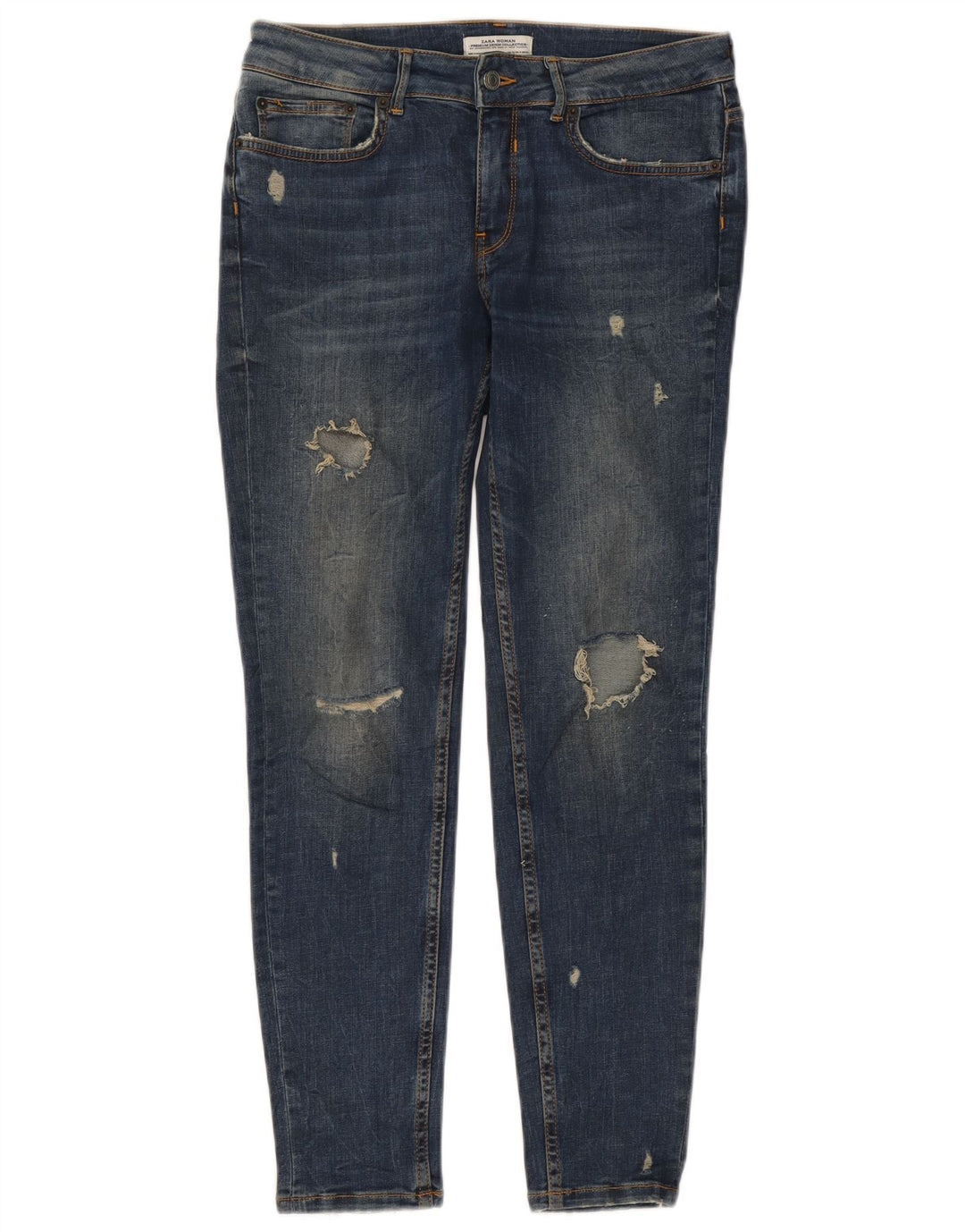 Calça jeans skinny feminina Zara EU 40 médio W30 L27 azul
