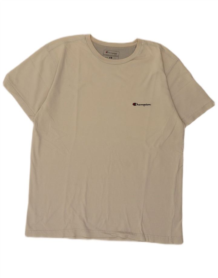 Camiseta masculina Champion grande algodão bege