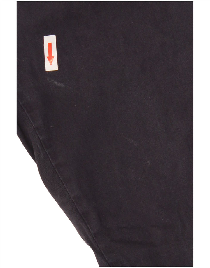 Calça chino reta feminina Marks & Spencer W38 L28 azul marinho