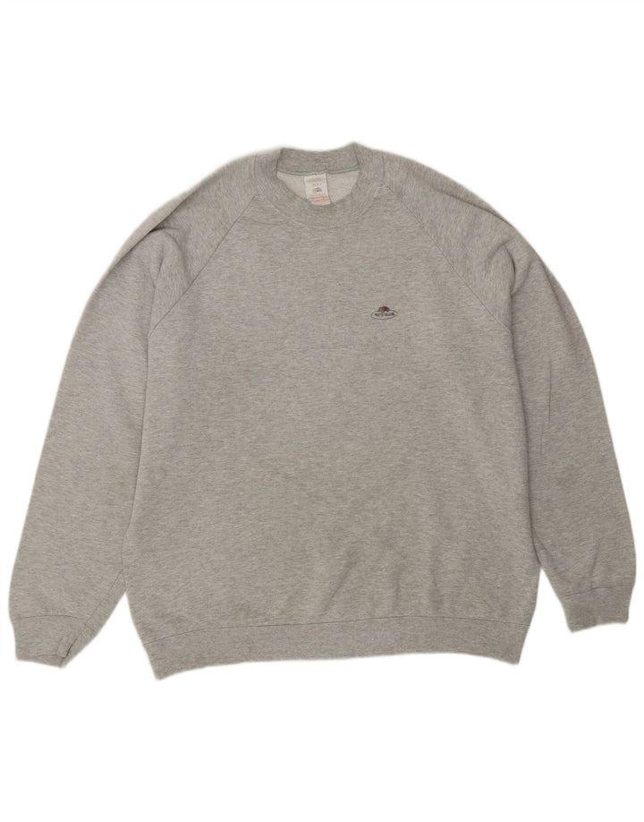 Moletom masculino vintage Jumper XL algodão cinza