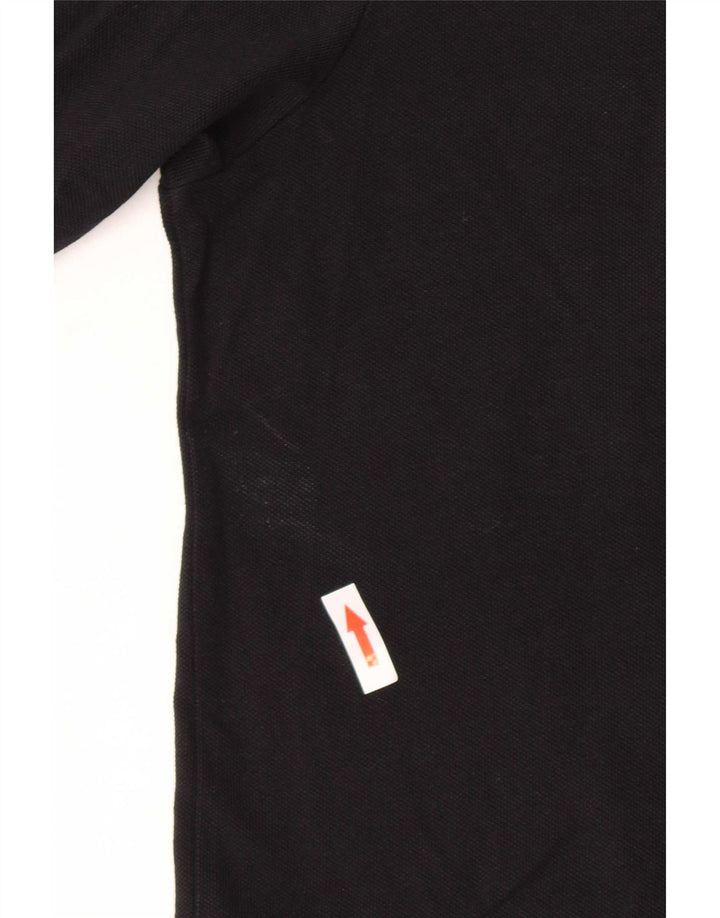 Camisa polo masculina Kappa gráfica pequena de algodão preto