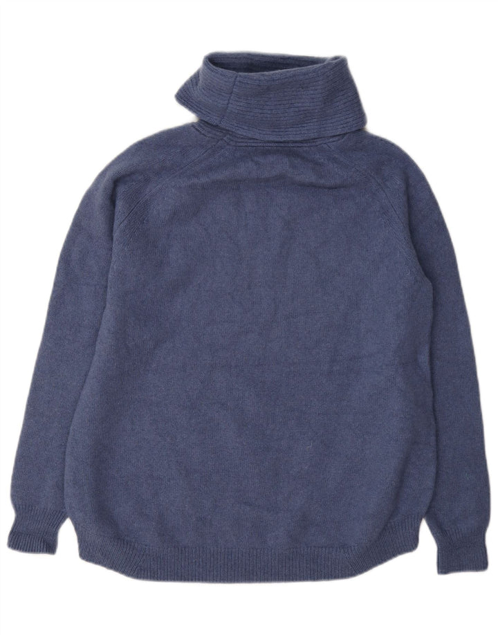 Suéter feminino Massimo Dutti com gola redonda Reino Unido 10 pequeno azul