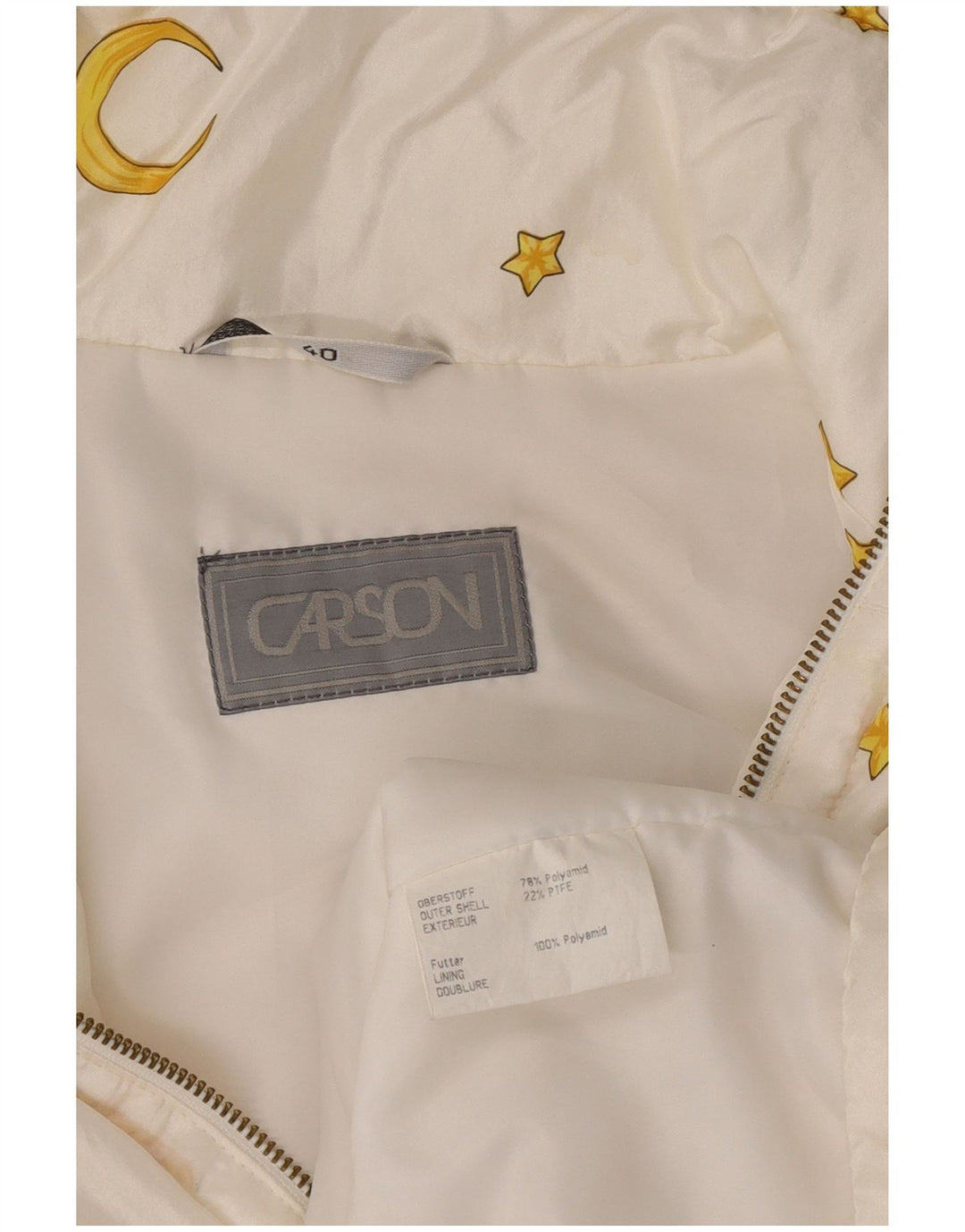 Jaqueta corta-vento feminina Carson com pulôver gráfico EU 40 médio branco