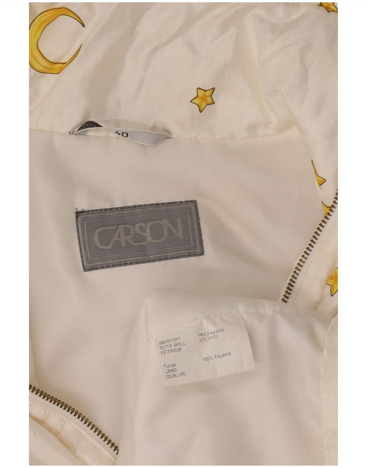 Jaqueta corta-vento feminina Carson com pulôver gráfico EU 40 médio branco