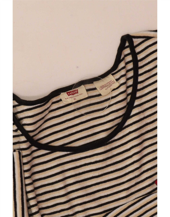 Camiseta feminina Levi's UK 18 XL listrada multicolorida