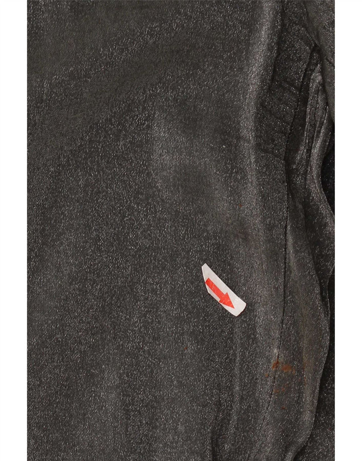 Calça feminina reta casual Marks & Spencer W32 L30 cinza viscose