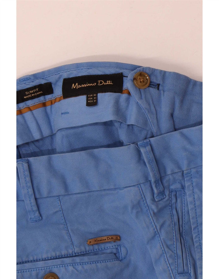 Calça Chino Masculina Slim Fit Massimo Dutti EU 40 Médio W31 L29 Azul