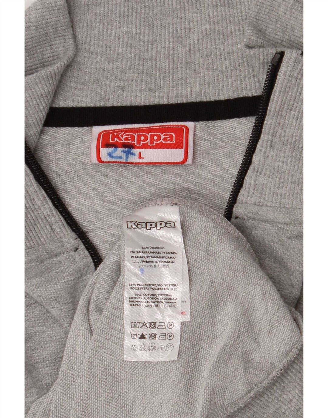 Kappa Mens Treino Top Jacket Grande Cinza Colourblock Poliéster