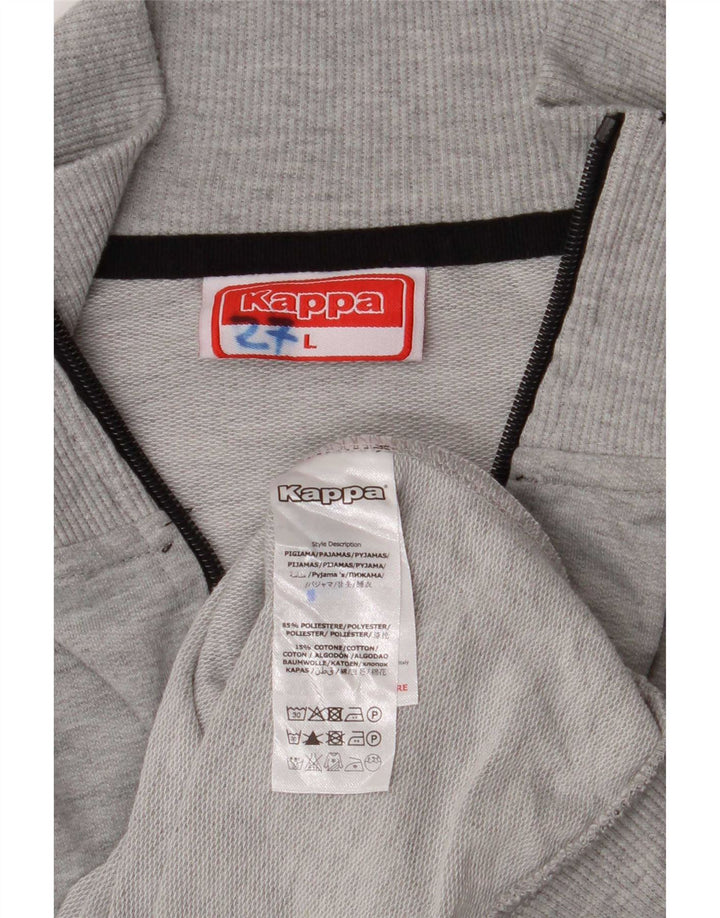Kappa Mens Treino Top Jacket Grande Cinza Colourblock Poliéster