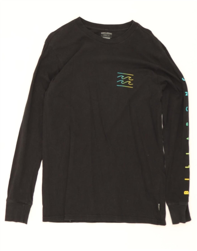 BILLABONG Mens Core Fit Graphic T-Shirt Long Sleeve Small Black Cotton Vintage Billabong and Second-Hand Billabong from Messina Hembry 