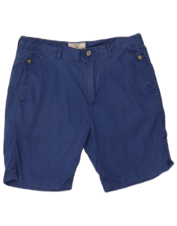 Zara Mens Chino Shorts EU 38 Pequeno W30 Azul