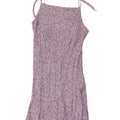 Vestido de verão feminino Zara UK 12 médio roxo floral