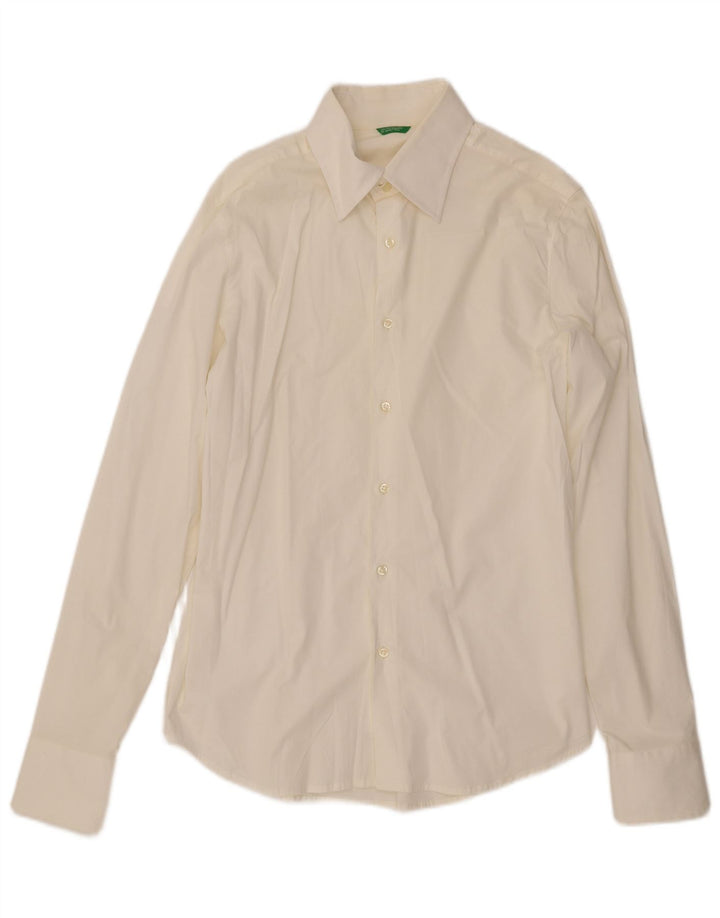 Camisa masculina BENETTON média branca