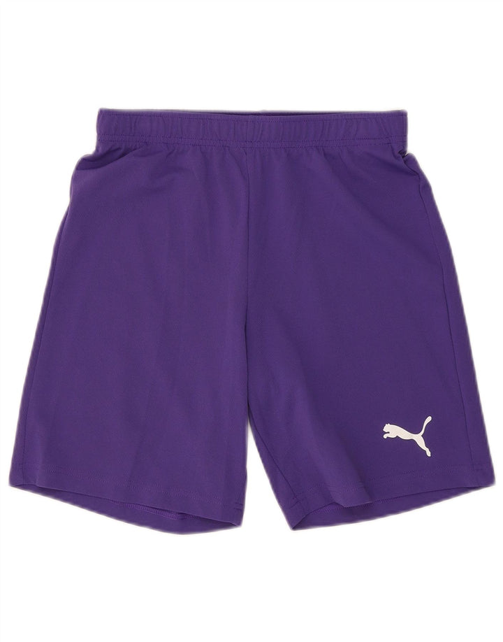 Shorts esportivos masculinos Puma pequeno roxo poliéster