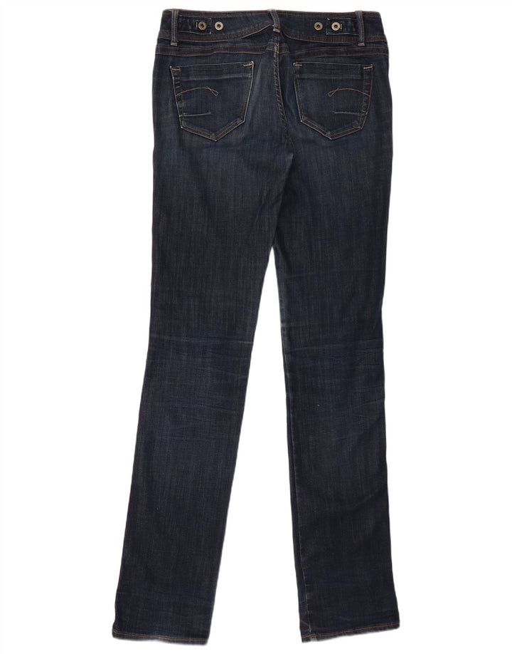 Jeans retos femininos G-Star W29 L36 algodão azul marinho