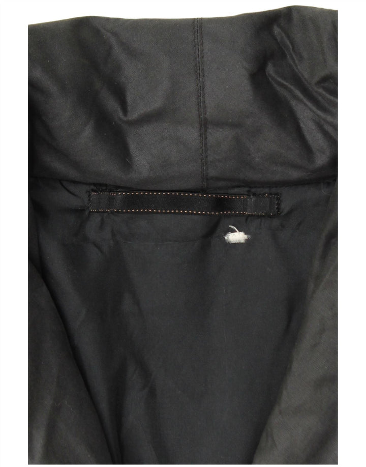 Casaco corta-vento feminino vintage folgado Reino Unido 20 2XL preto com estampa animal