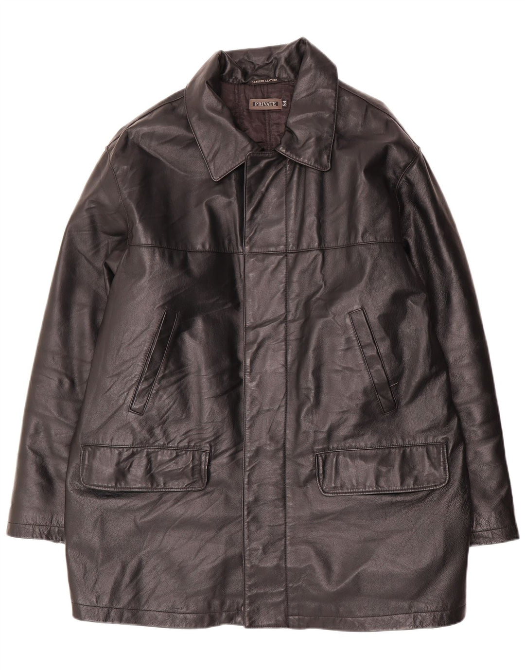 Jaqueta de couro masculina privada IT 54 2XL couro preto