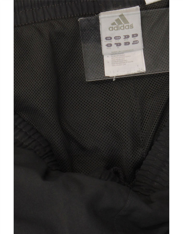 Calças de treino masculinas ADIDAS UK 44/46 poliéster cinza grande
