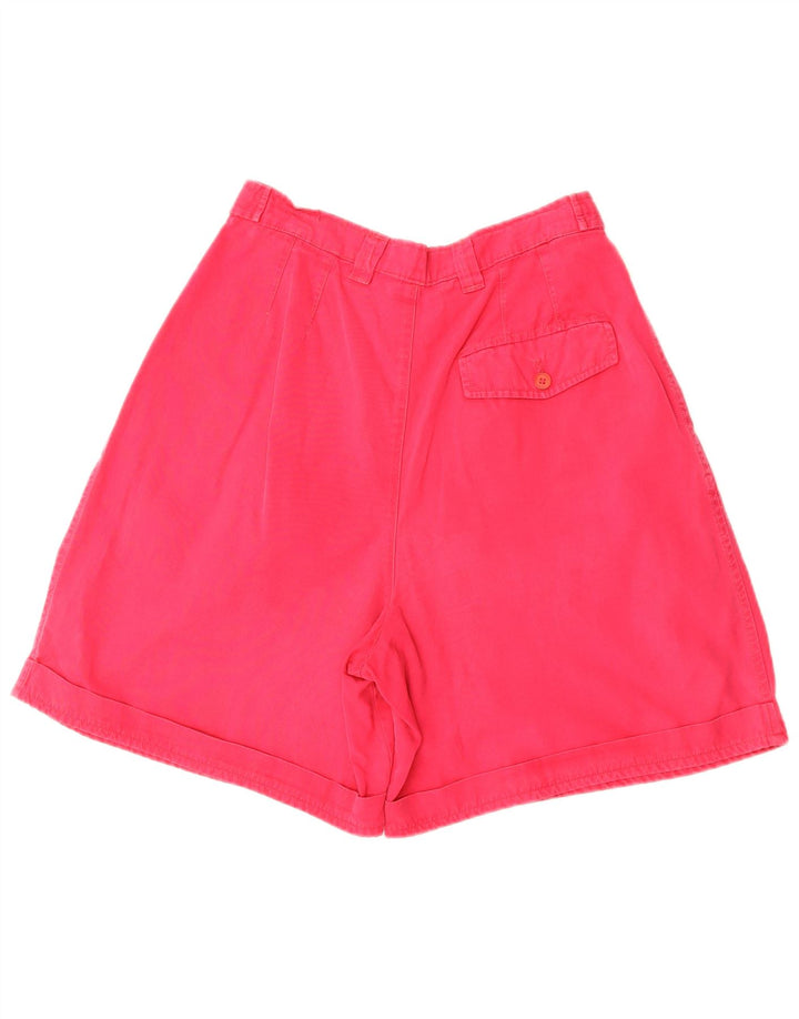 TRUSSARDI Shorts feminino casual de cintura alta com pregas IT 44 médio W28 vermelho