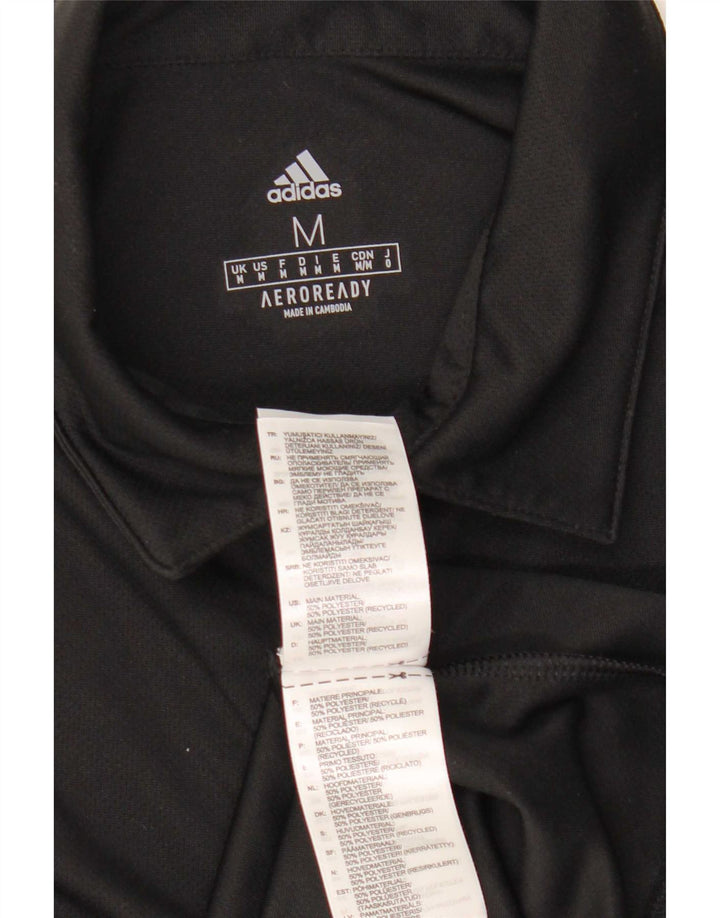 Adidas Mens Aeroready Polo Shirt Médio Preto Poliéster