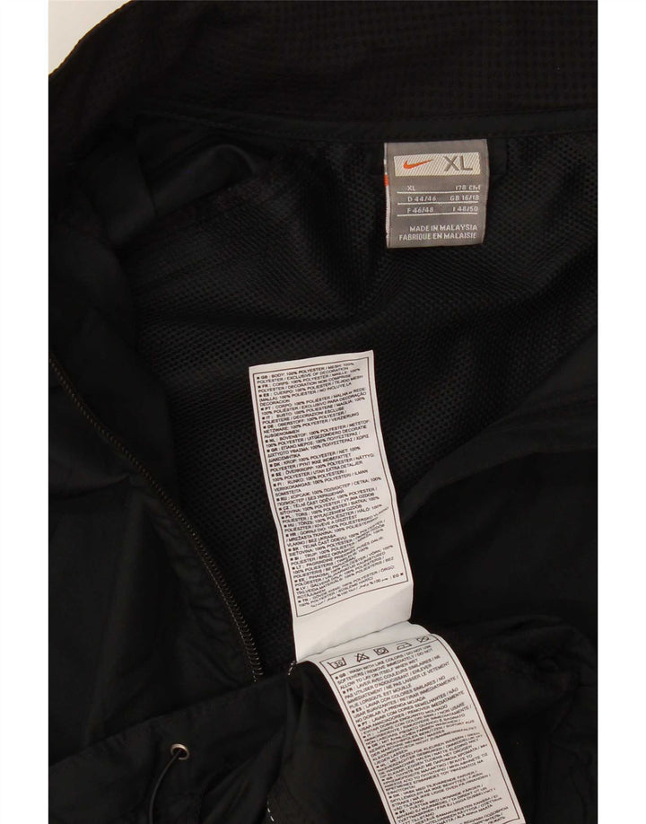 Nike Womens Tracksuit Top Jacket UK 16/18 XL Preto Poliéster
