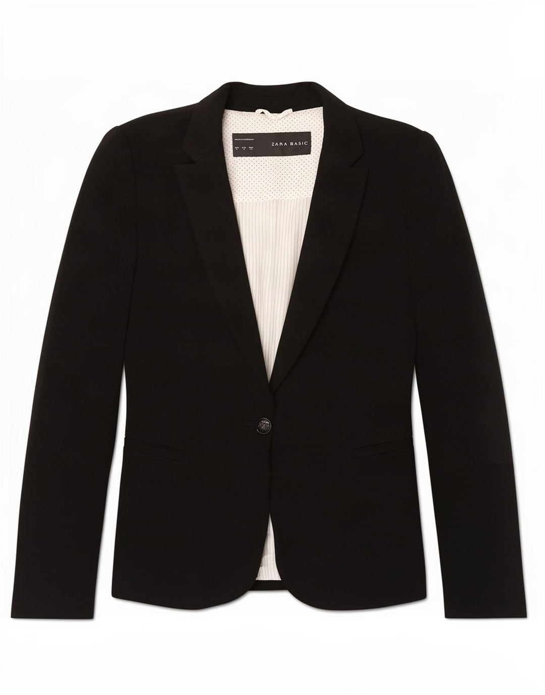 Jaqueta blazer feminina Zara com 1 botão Reino Unido 10 pequena preta