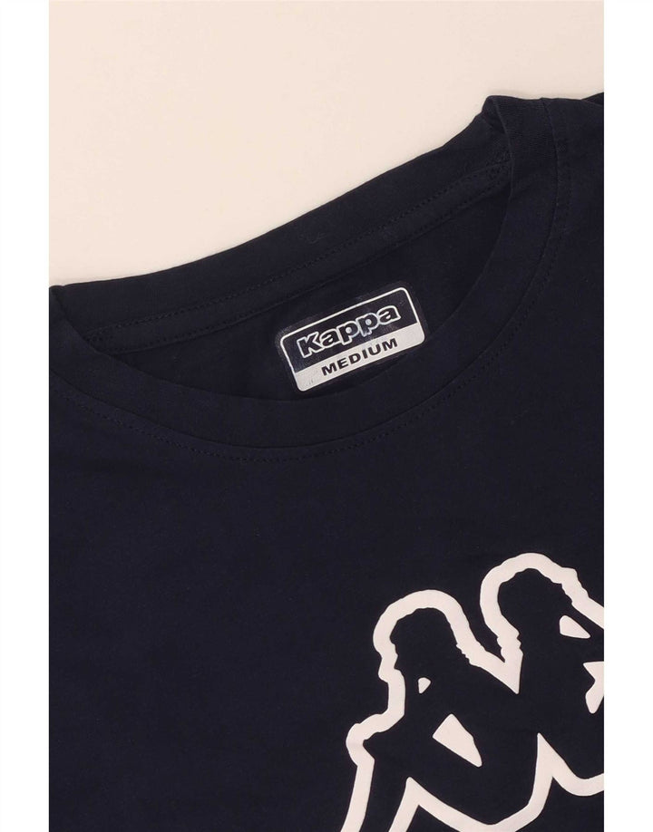 Camiseta gráfica masculina Kappa Top médio azul marinho