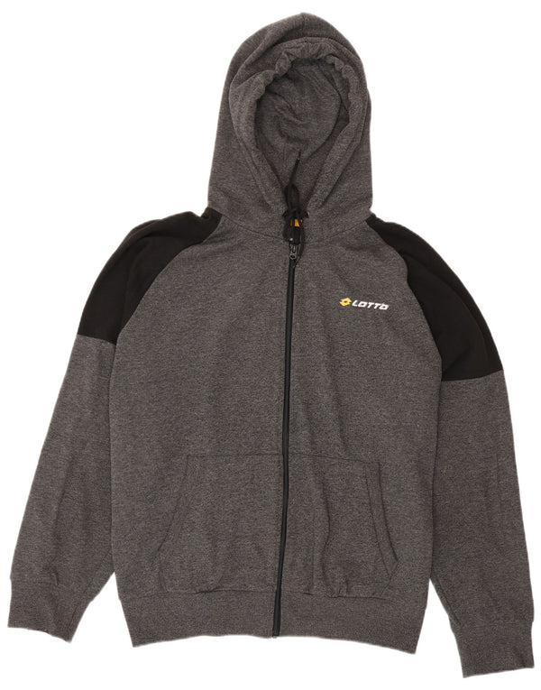 Suéter masculino com capuz e zíper Lotto Life's 2XL cinza colorblock poliéster