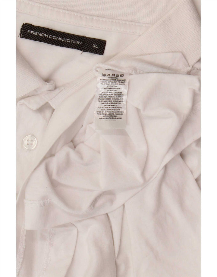 Camisa polo masculina French Connection XL algodão branco