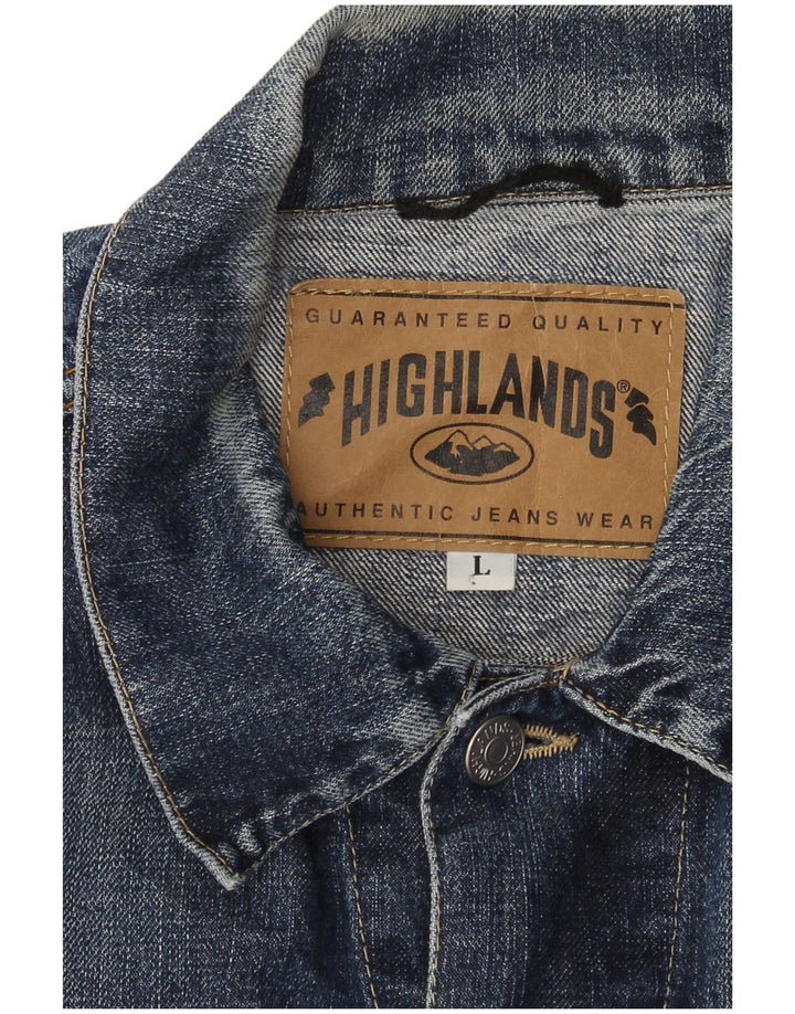 Jaqueta jeans masculina Highland UK 40 grande azul