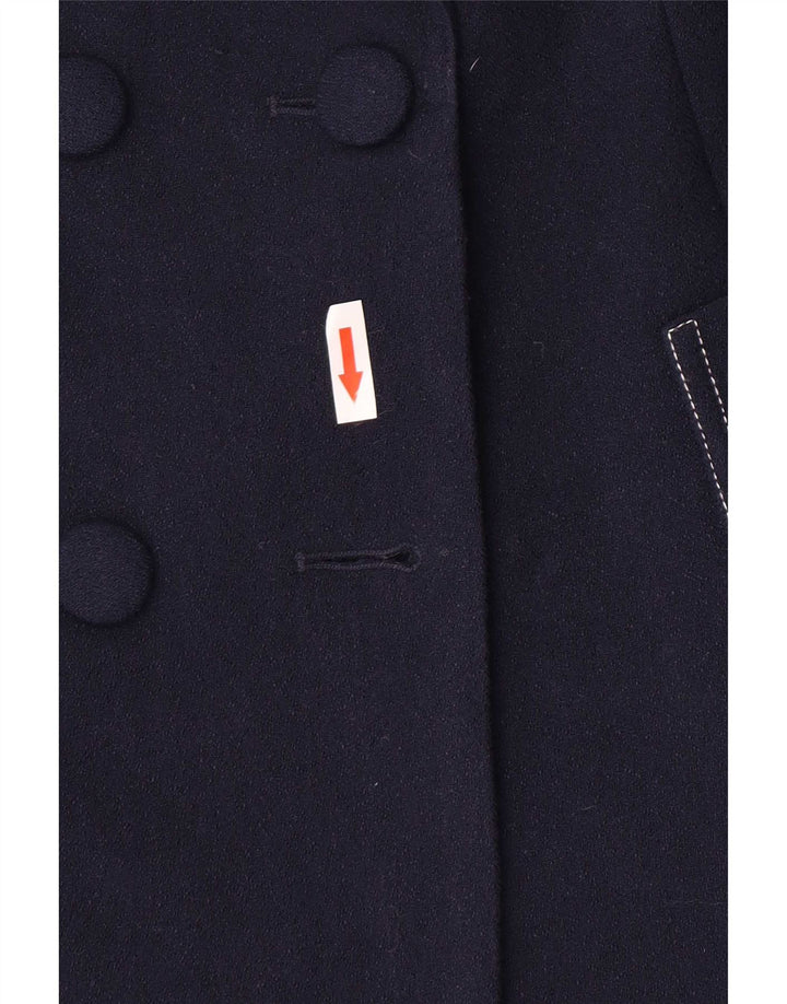 Sisley Jaqueta blazer feminina com peito duplo IT 46 Grande azul marinho