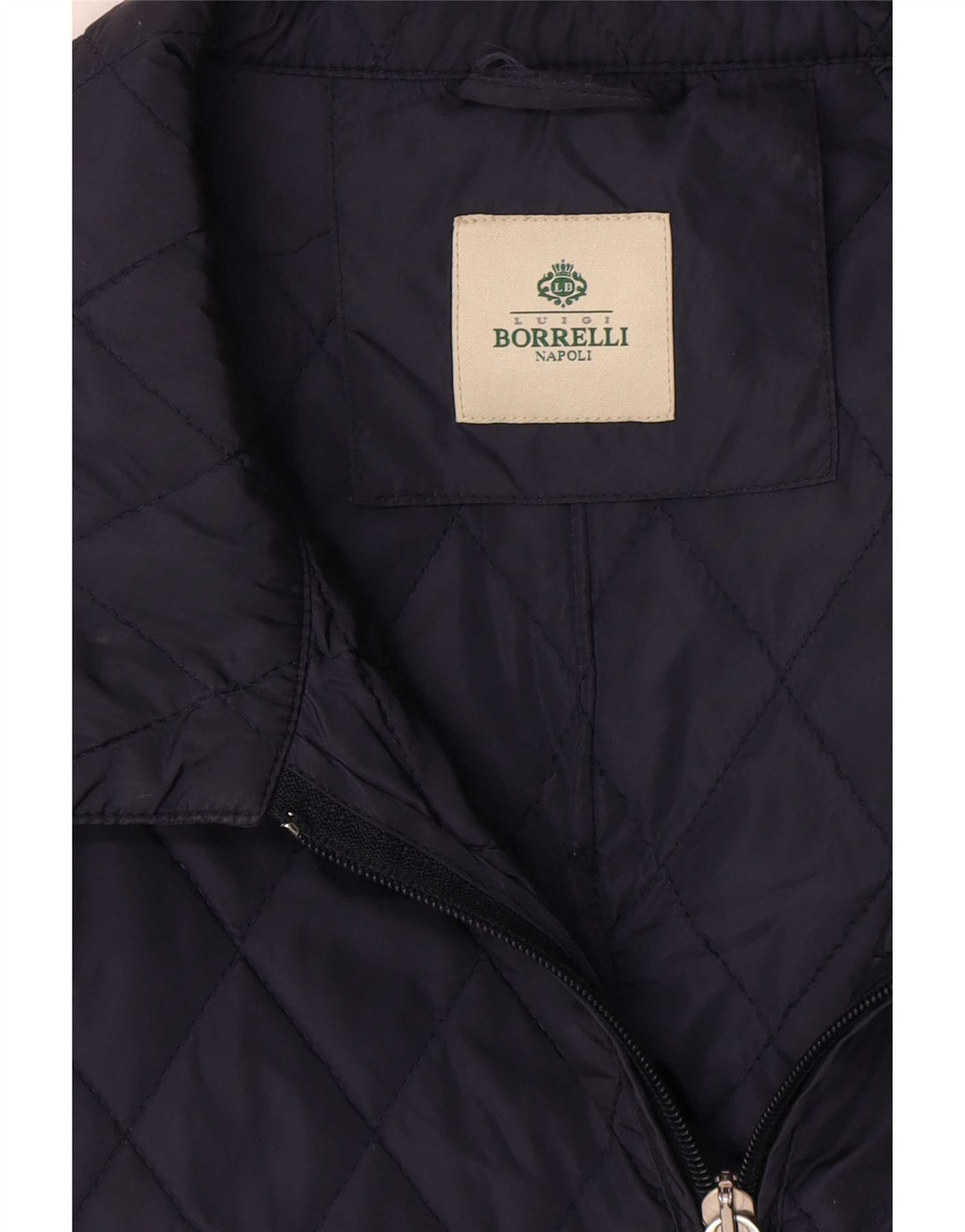 Jaqueta acolchoada masculina Luigi Borrelli Napoli UK 38 azul marinho médio