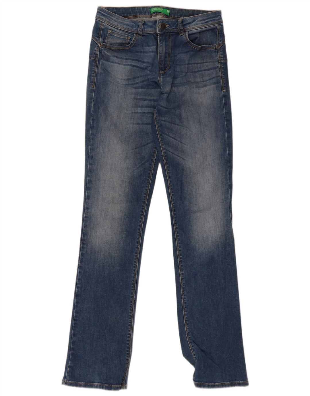 Benetton Jeans Slim Feminino W28 L32 Azul