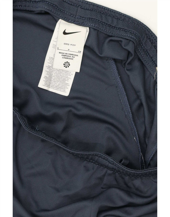 Shorts esportivos masculinos Nike Dri Fit pequenos em poliéster azul marinho