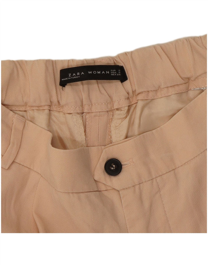 Zara Calça Capri Feminina Pegged Pequena W26 L22 Bege