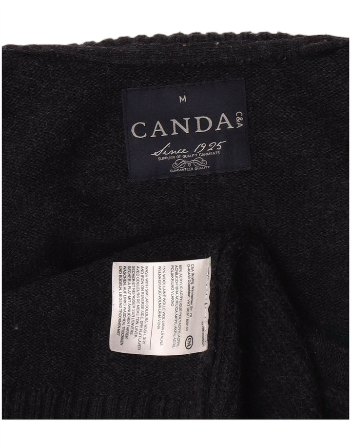 Suéter masculino Canda com gola redonda, azul marinho médio Fair Isle acrílico