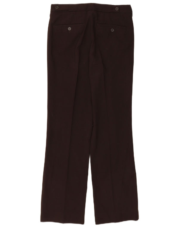 Zara Calça masculina reta casual UE 38 pequena W30 L30 poliéster marrom