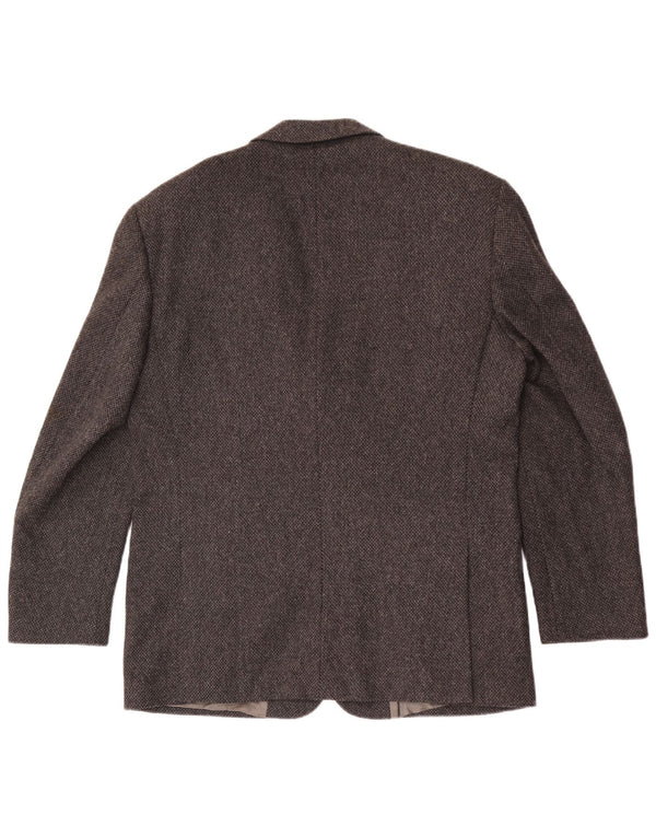 Jaqueta blazer masculina Stefanel com 3 botões IT 52 XL lã cinza
