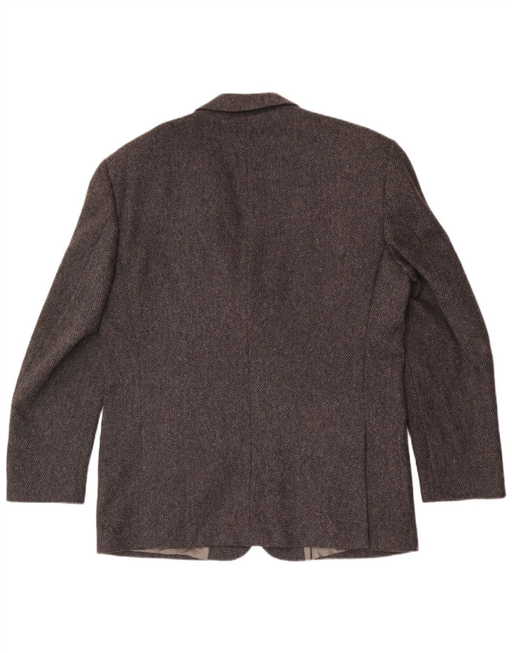 Jaqueta blazer masculina Stefanel com 3 botões IT 52 XL lã cinza