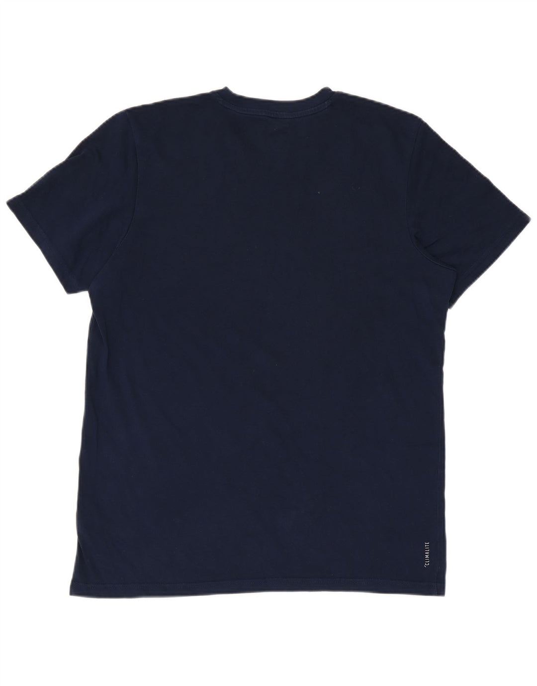 Adidas Mens Camiseta Top Médio Algodão Azul Marinho