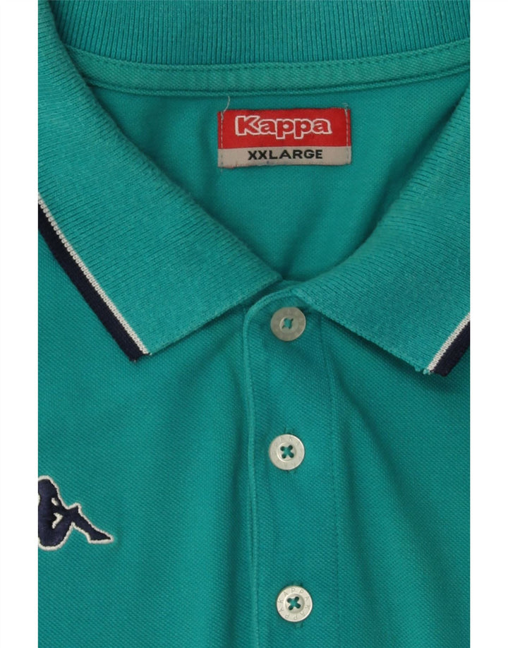 KAPPA Mens Polo Shirt 2XL Blue Cotton Vintage Kappa and Second-Hand Kappa from Messina Hembry 